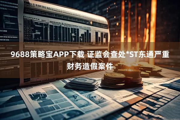 9688策略宝APP下载 证监会查处*ST东通严重财务造假案件